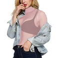 thumbnail image 4 of FAIWAD Long Sleeve Tops for Womens Turtleneck Solid Color See Through Mesh Blouse Casual Loose Bottom T-Shirt, 4 of 8