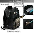 thumbnail image 4 of Balery Noble Style Bald Eagle Mochila con carga USB para hombre y mujer - Mochila impermeable y antirrobo para laptop con puerto USB para viajes, trabajo, 4 of 7