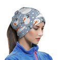 thumbnail image 6 of Neck Gaiter Face Cover Scarf, Happy Snowmen Snowfall Soft Face Sun Mask Cover Scarf Headband Cooling Sweat Absorbing Bandanas Hiking Cycling Running, 6 of 7