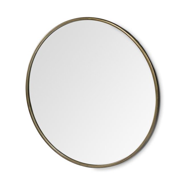 Miroir Mural Rond en Métal Doré de 47 Po
