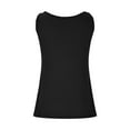 thumbnail image 5 of Jewelreauty Women V Neck Tank Tops Casual Sleeveless Button Tunic Blouses Summer Solid Basic Loose Tee (XL, Black), 5 of 6
