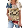 thumbnail image 3 of Youyipin Womens Tops Women's American Flag Shirts Tee 4Th Of July T Shirts Patriotic Short Sleeve Star Stripes Usa Tee Summer Tops For Women, 3 of 4