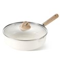 thumbnail image 1 of CAROTE Nonstick 5.0QT Saute Pan 11" Skillet with Cover Induction White Granite Non Stick Chicken Fryer Chef's Pan Bon Appetit Fry Pans, 1 of 4