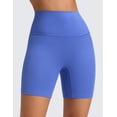 thumbnail image 4 of CRZ YOGA Butterluxe No Front Seam Biker Shorts 6" High Waisted Lounge Pilates Workout Athletic Shorts For Womens, 4 of 5