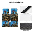 thumbnail image 6 of KAKALAD Corsair Skeleton Captain Steering Wheel Parrot 01 Car Floor Mats 4PC Set Carpet Protection, Universal Fit for Car SUV VA & Truck, Vehicle Front & Rear, 6 of 7