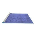 thumbnail image 2 of Ahgly Company Machine Washable Indoor Rectangle Oriental Blue Industrial Area Rugs, 6' x 9', 2 of 4