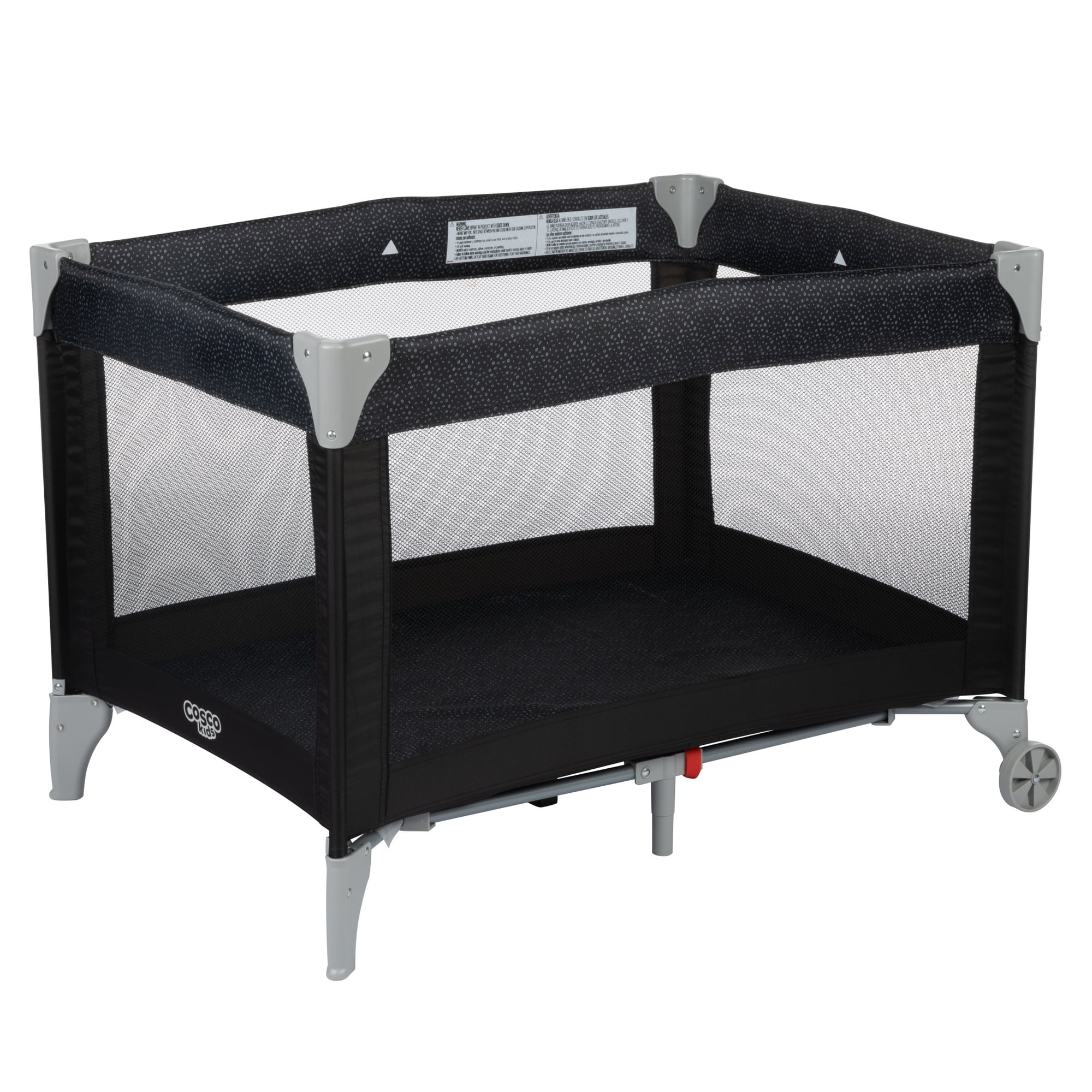 Cosco Kids™ Large Baby Playpen, Funsport Portable Baby Play Yard, Noir Dot