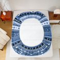 thumbnail image 5 of jejeloiu Retro Boho Aztec Twin Sheet Sets,Blue Vintage Geometric Bedding For Adults 3pcs, 5 of 7