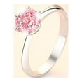 thumbnail image 3 of 1 to 3 Carat D Color VVS1 Moissanite Diamond Rings for Women, S925 Sterling Silver 18K Gold Plated Pink Engagement Rings for Women - Wedding Valentine's Day Birthday Gift with Certificate, 3 of 8