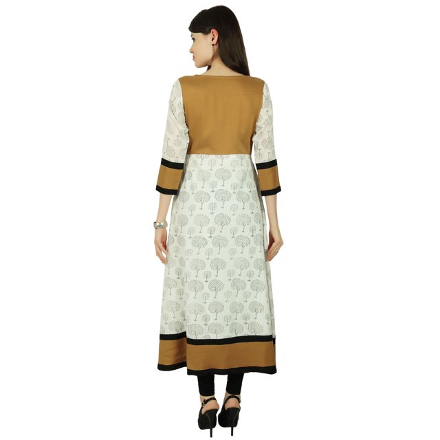 Phagun Kurta d'Arbre pour Femmes Kurti Ethnique Robe Tunique en Coton