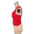 thumbnail image 6 of Summer Fashion Tank Tops For Women Loose Fit Solid Color Lace Backless Tank Tops Loose Fit — Red∣L, 6 of 8