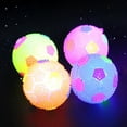 thumbnail image 4 of JUNWELL Kids LED Light Bouncy Ball Flashing Soccer Glowing Football Squeaky Sound Toy, 4 of 11