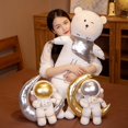 thumbnail image 2 of Juguete de peluche de astronauta y oso de peluche para niños, muñeco de peluche suave tipo ciencia ficción, almohada creativa, regalo de cumpleaños, decoración del hogar, 2 of 5