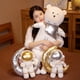 thumbnail image 2 of Juguete de peluche de astronauta y oso de peluche para niños, muñeco de peluche suave tipo ciencia ficción, almohada creativa, regalo de cumpleaños, decoración del hogar, 2 of 5