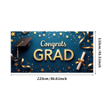 thumbnail image 3 of Graduation Congrats Grad Banner Backdrop Party Decoration Photo Booth Props Celebration Background Event Supplies Stars Ribbons School Ceremony Decor, 3 of 4