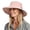 Pink, variant on Sun Hats for Women Ponytail UV Protection Beach Summer Hat Wide Brim Packable Cowboy Hat