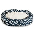 thumbnail image 2 of Majestic Pet Sherpa Athens Bagel Pet Bed for Dogs, Calming Dog Bed Washable, Small, Navy Blue, 2 of 5