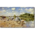 thumbnail image 1 of Ceramic Tile Mural-Giovanni Boldini Waterfront Painting 211. 40" w x 24" h using (15) 8 x 8 ceramic tiles, 1 of 3