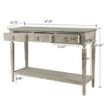 thumbnail image 6 of LuxenHome Whitewashed Wood 3-Drawer 1-Shelf Console and Entry Table, 6 of 10
