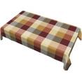 thumbnail image 3 of Checkered Fall Rectangle Tablecloth 60x104 Inch,Red Brown Harvest Plaid Table Cloth,Stain Resistance Polyester Autumn Country Table Covers for Kitchen Dining,Small Tablecloth for Parties Picnic, 3 of 7