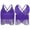 Purple, variant on Women Salsa Latin Dance Top V-Neck Sleeveless Fringe Crop Top for Performance Competition Black S