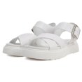 thumbnail image 4 of Soda Shoes Women Flat Platform Sandals Flatform Ankle Strap Criss-Cross Lug Sole CARTER-S White 6, 4 of 5