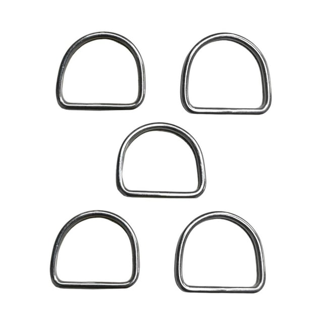 5 hebillas de anillos en D de acero inoxidable, multifuncionales, hechas a mano, fuertes anillos en forma de D, conector de Metal, anillo en D para 3mmx30mmx27mm
