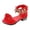 Red, variant on Zshosam High Heels for Girls Girls Sandals Wedge Low Heels Round Open Toe Flower Girls Shoes Ankle Strap Party Little Big and Kids Dress Shoes Size 1.5,(Pink Big Kids 1.5)