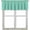 Green, variant on Blackout Aqua Mint and Turquoise White Polka Dot on Teal Rod Pocket Short Window Curtain Valance for Kitchen Bedroom Decor, 52" x 18", Aqua Mint and Turquoise White, 1 Panel