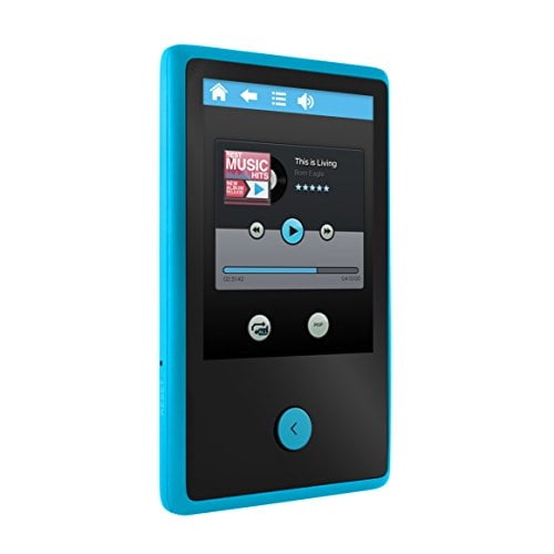 Player de video mp3 ematic 8gb con sintonizador FM, grabadora de voz, bluetooth, pantalla táctil de 2.4 pulgadas y ranura SD, azul