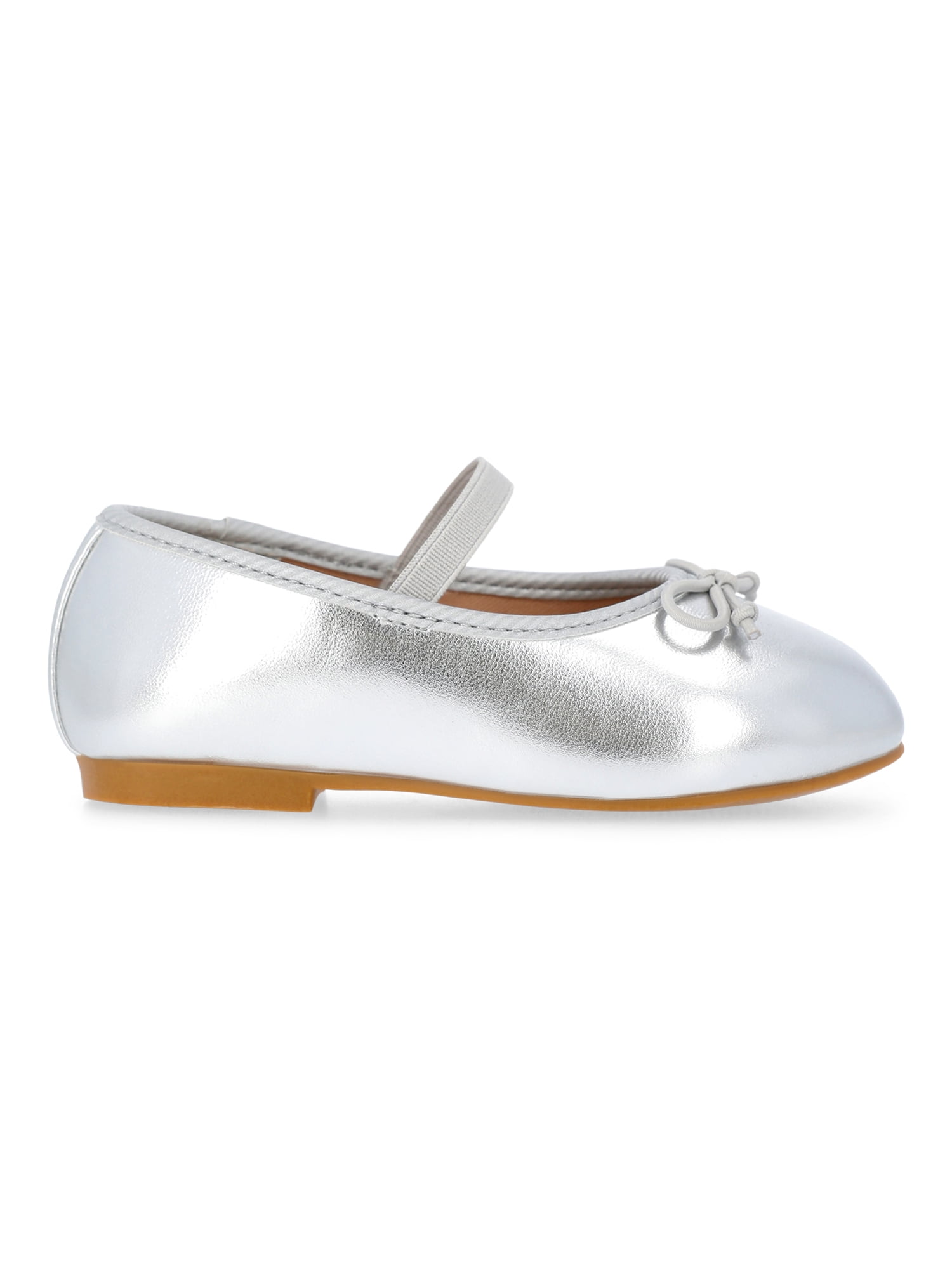 Wonder Nation Baby Girls Bow Ballet Dress Shoes