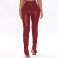 thumbnail image 4 of Pantalones de cuero ajustados y sexys de moda europea y americana., 4 of 5