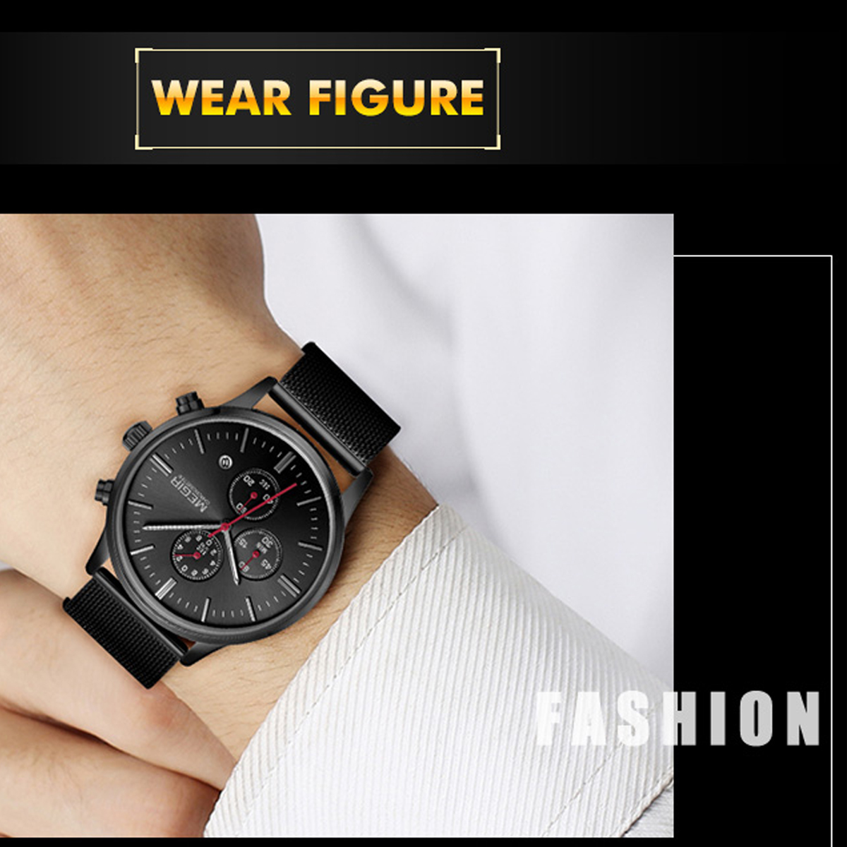 Findtime Watches for Men, Business Dress Mens Watches Chronograph Analog Quartz Watch Luminous Date Luxury Casual Wrist Watch