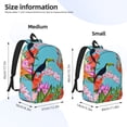 thumbnail image 2 of Naloa Tropical Jungle Flamingo Print Durable Canvas College Rucksack,Laptop Excursion Backpack,Travel Notebook School Backpack,Bookbag For Men Women, 2 of 5