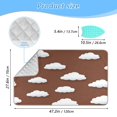 thumbnail image 2 of Ironing Mat Portable Ironing Blanket for Table Top Travel Ironing Pad for Washer Dryer 27.6" x 47.2" White Clouds, 2 of 6