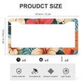 thumbnail image 3 of License Plate Cover Tropical Flower Retro Aloha License Plate Cover License Plate Novelty License Plate Frame 2 Pieces Watercolor Tropical Floral Aluminum Metal License Plate Frames for Women Men, 3 of 6