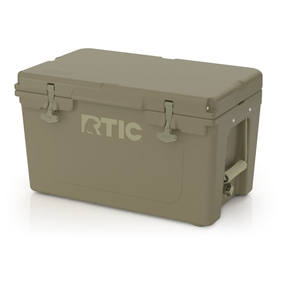 RTIC 45 QT Ultra-Tough Rotomolded Hard-Sided Ice Chest Cooler, Olive, Fits 58 Cans