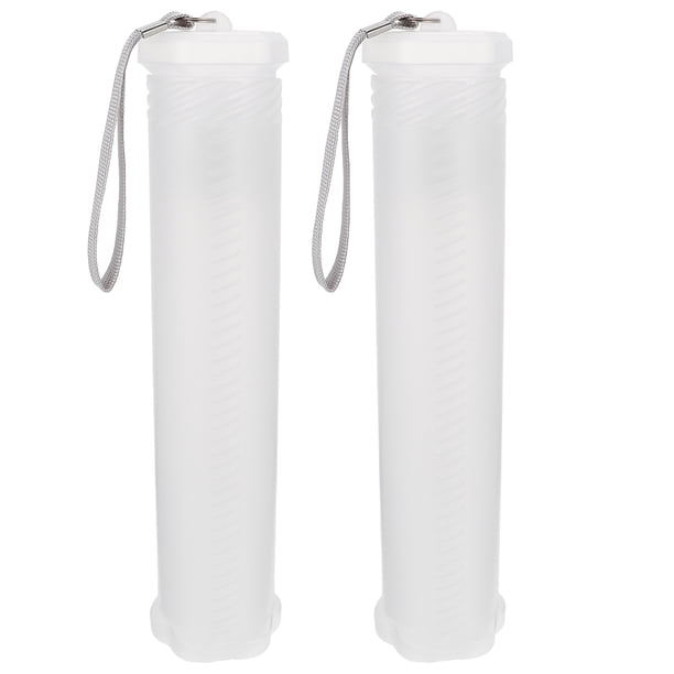cajas de almacenamiento telescópicas para bolígrafos, estuche portátil para lápices, contenedor transparente para bolígrafos.