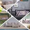 thumbnail image 6 of Pink Flowers Body Pillow Covers 20"x60", Spring Floral Purple Butterflies Farmhouse Soft Brushed Microfiber Breathable Throw Pillow Covers, Decorative Pillowcase with Zipper for Couch Sofa Bedroom, 6 of 9