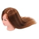 thumbnail image 5 of Cabeza de maniquí de peluquería con cabello humano para práctica de cosmetología (marrón), 5 of 14