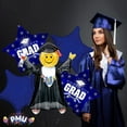 thumbnail image 5 of PMU Graduation Jumping Smiley Grad Balloon Bouquet | Jumping Grad Mylar Balloons | Jump for Joy Graduation Smiley Grad Balloon | Grad Foil Balloons | Navy Blue (5/Pkg) Pkg/1, 5 of 8