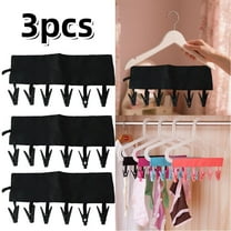 3-Pack Portable Folding Hangers with 6 Clips, Compact Travel Clothesline & Drying Rack for Towels, Swimsuits & Socks