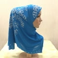 thumbnail image 4 of Neinkie Foulard Châle une Pièce pour Femmes, Hijab Musulman avec Appliqué en Dentelle et Strass, 4 of 7