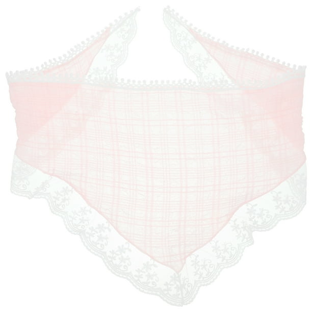 Pañuelo triangular para el pelo, pañuelo de encaje, diadema triangular, bandana con flores para mujeres y niñas
