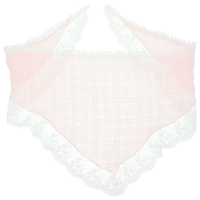Pañuelo triangular para el pelo, pañuelo de encaje, diadema triangular, pañuelo con cabeza de flor para mujeres y niñas