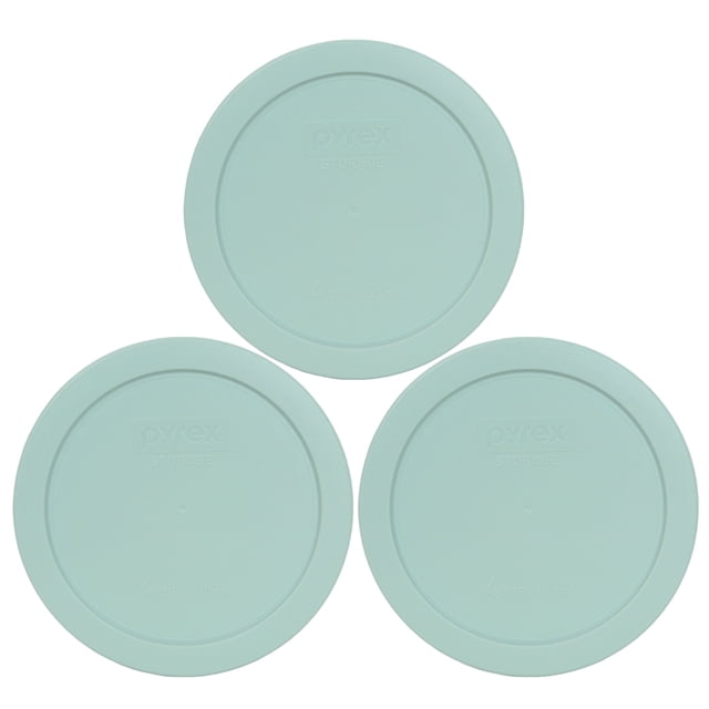 Tapa de almacenamiento de alimentos Pyrex 7201-PC, 950 ml, Muddy Aqua, paquete de 3