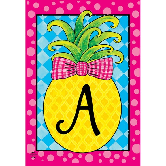 Briarwood Lane Summer Garden Flag 12x18 For Outdoor Pineapple Monogram Letter a For Summer Garden Flag Flags For Outside