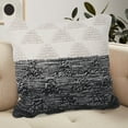 thumbnail image 2 of Ox Bay 20" x 20" Hand-Woven Black/ White Geometric Organic Cotton Pillow Cover, 2 of 11