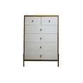 thumbnail image 1 of Cajonera Moderna De 6 Cajones Diseño Minimalista Comoda blanca, 1 of 3