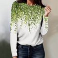 thumbnail image 2 of EIMELI T-Shirt Décontracté Simple Mode Col Rond Manches Longues Imprimé Couleur, 2 of 4